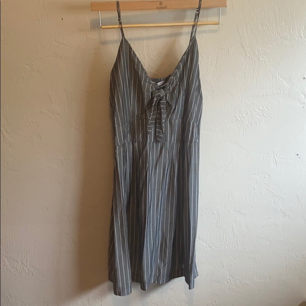 Striped Dress Tie Front - Adjustable